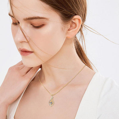 Timeless Swirl Diamond Simulant Necklace


