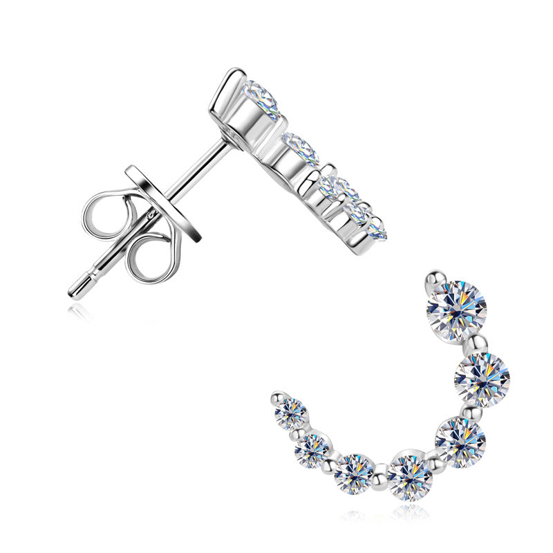 Certified D Color C-Hoop Earrings