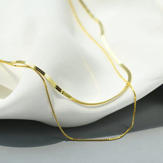Liquid Gold Layered Necklace Set

