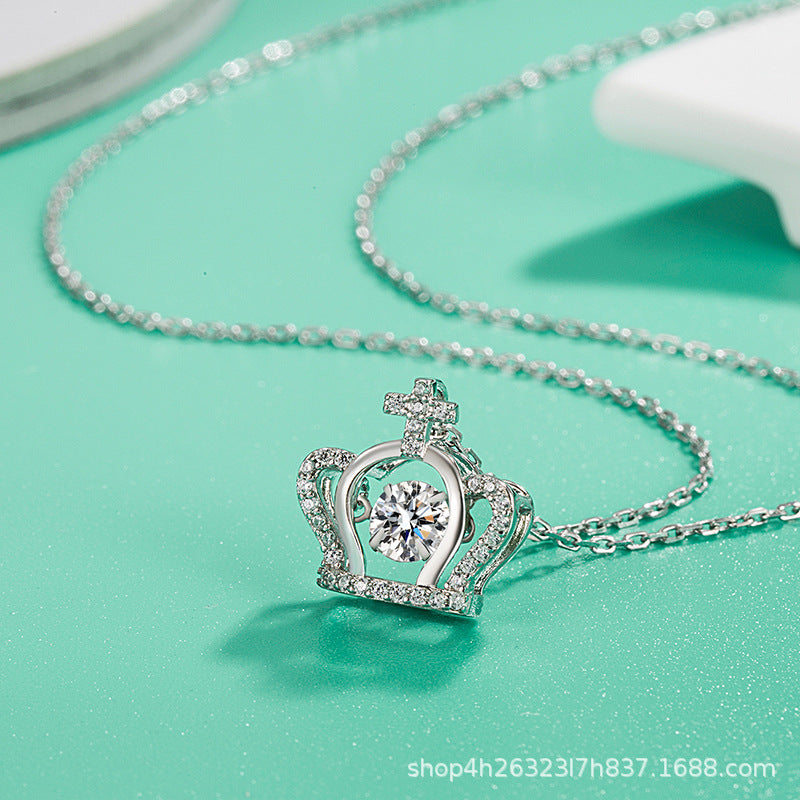 Regal Crown Charm Necklace
