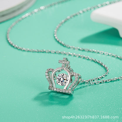 Regal Crown Charm Necklace

