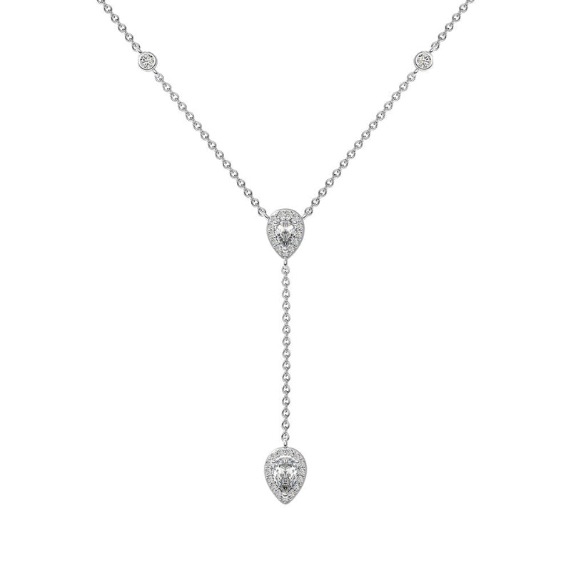 Sophisticated Water Drop Y Necklace
