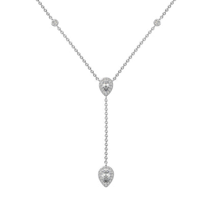 Sophisticated Water Drop Y Necklace