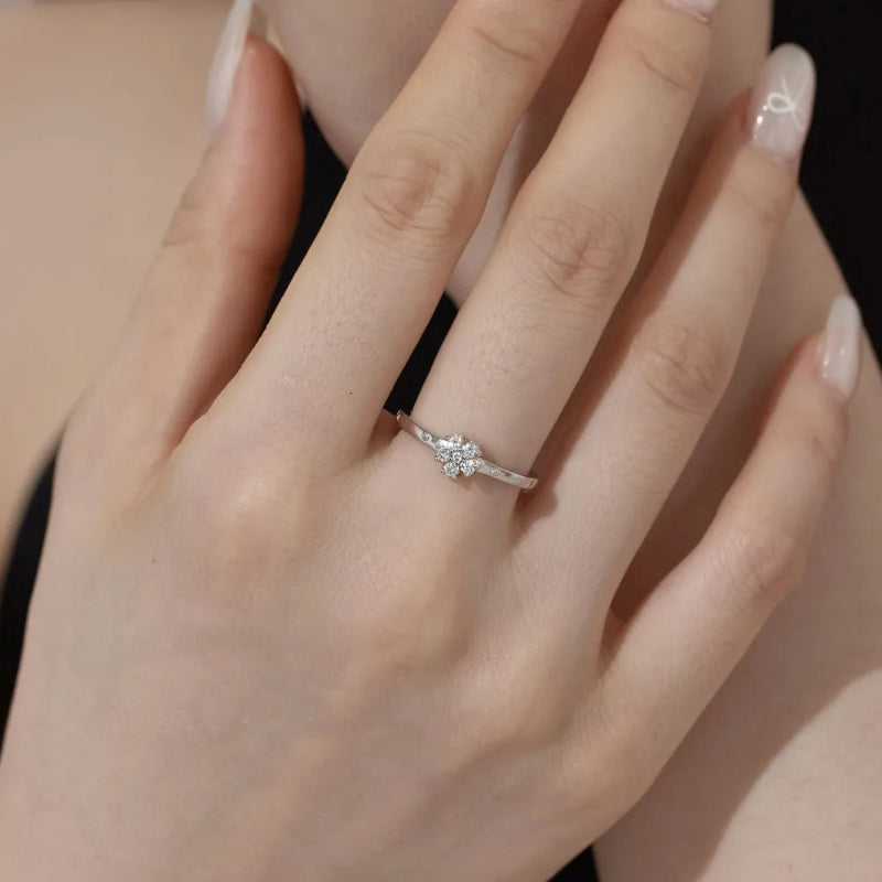 Sparkling Flower Zirconia Jewelry