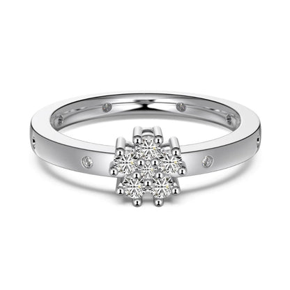 Elegant Flower Zirconia Ring