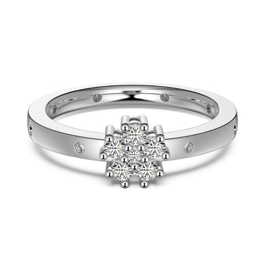 Elegant Flower Zirconia Ring