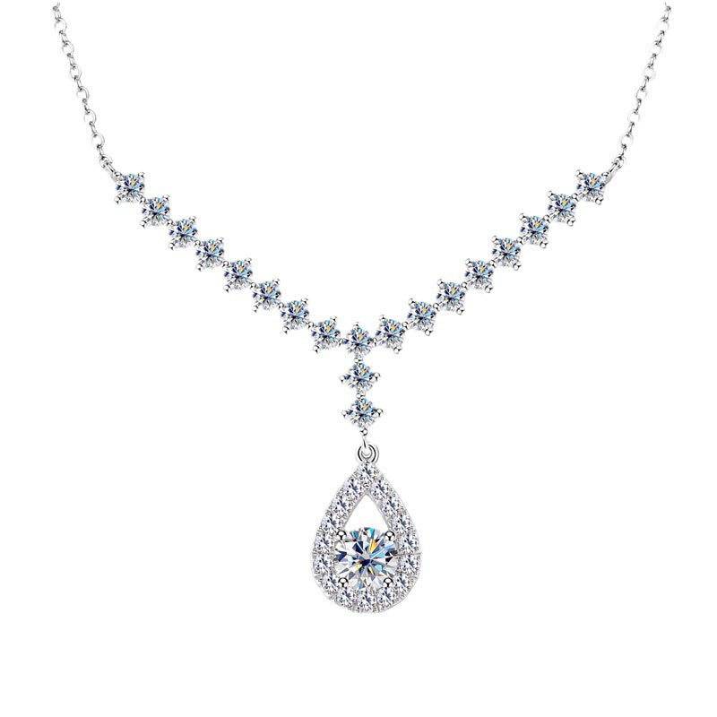 Delicate Moissanite Dangle Necklace

