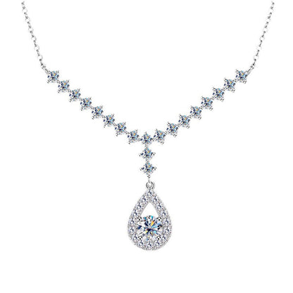 Delicate Moissanite Dangle Necklace

