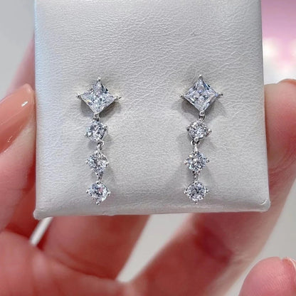 Timeless Silver and CZ Drop Earrings

