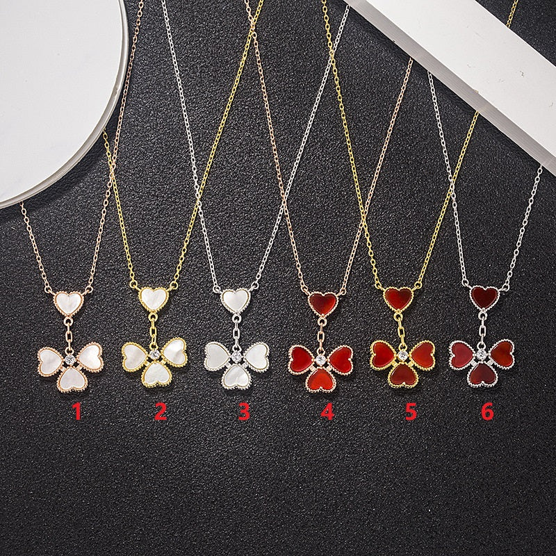 Lucky Heart Clover Pendant

