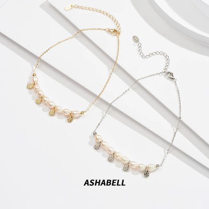 Dainty Pearl and Droplet Charm Bracelet

