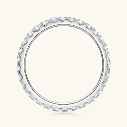 Elegant S925 Silver Moissanite Band

