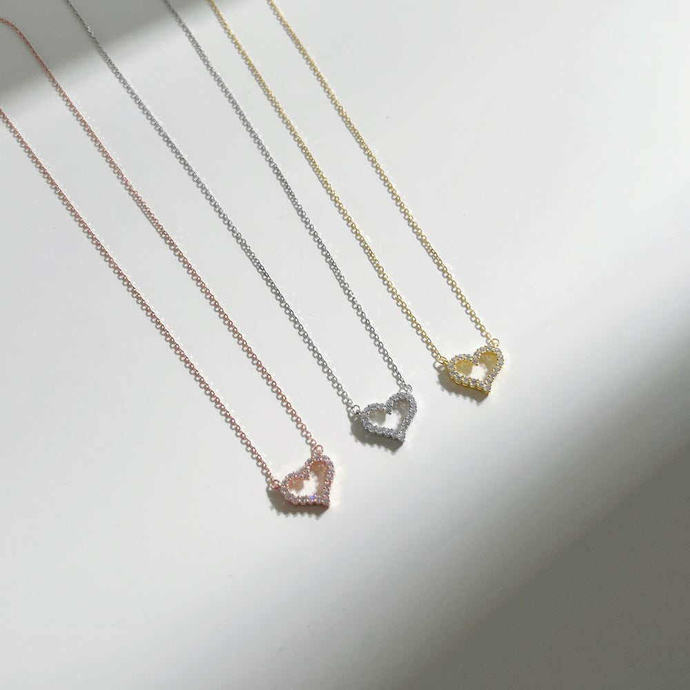 Elegant Heart Gem Necklace