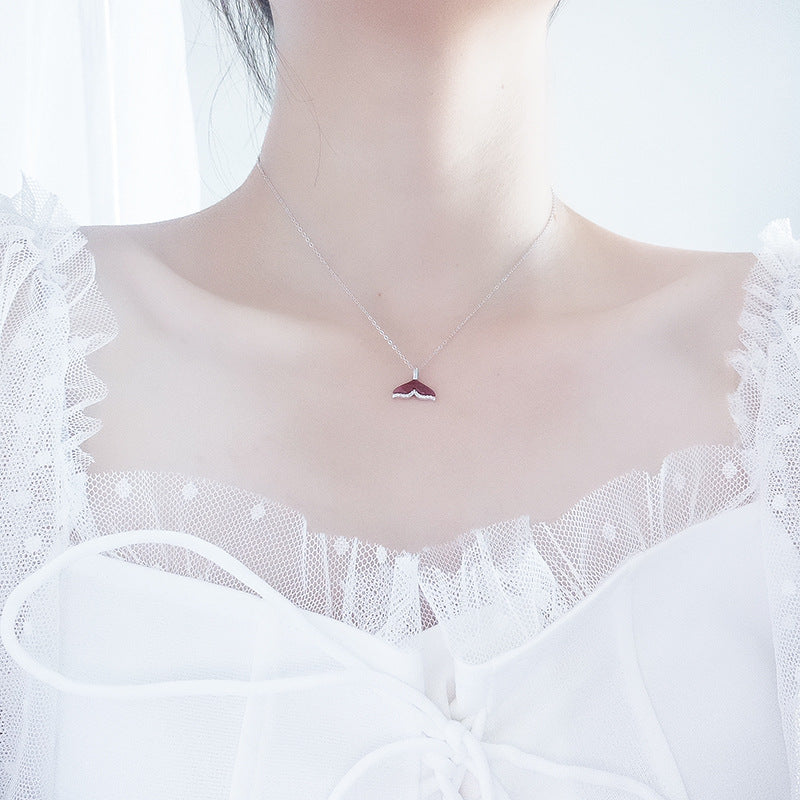 Sparkling Whale Tail Pendant

