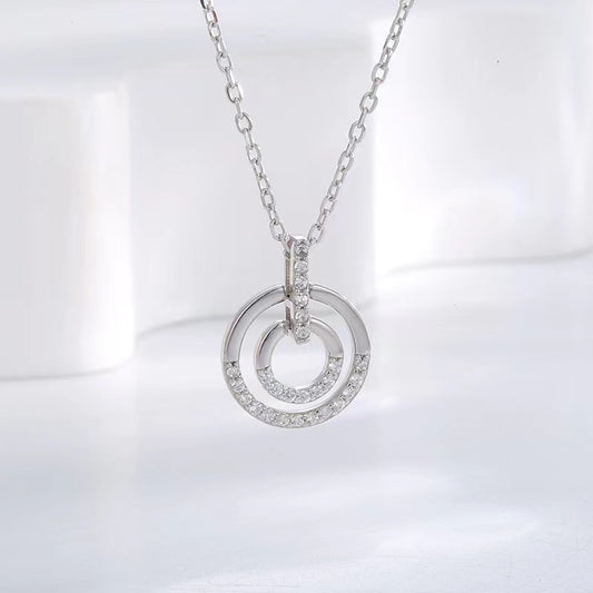 swarovski interlocking necklace silver