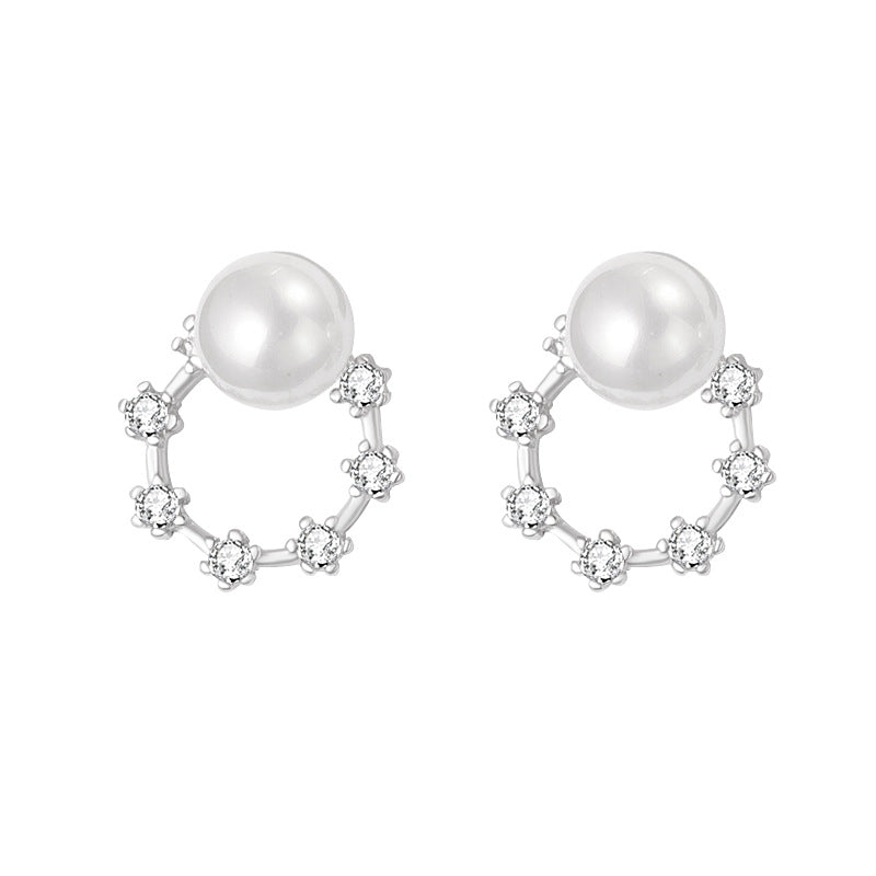 Timeless Pearl and Zircon Studs

