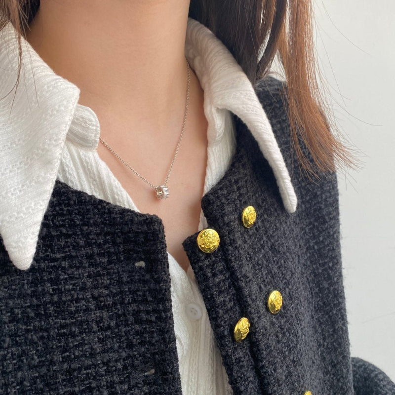 Statement Baguette Diamond Illusion Pendant

