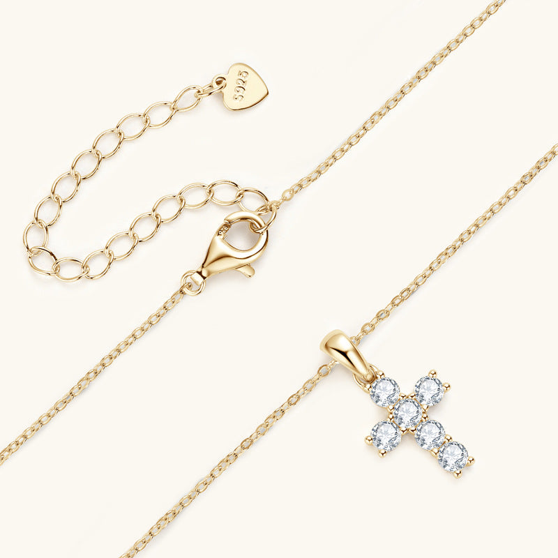 Handcrafted Moissanite Cross Necklace

