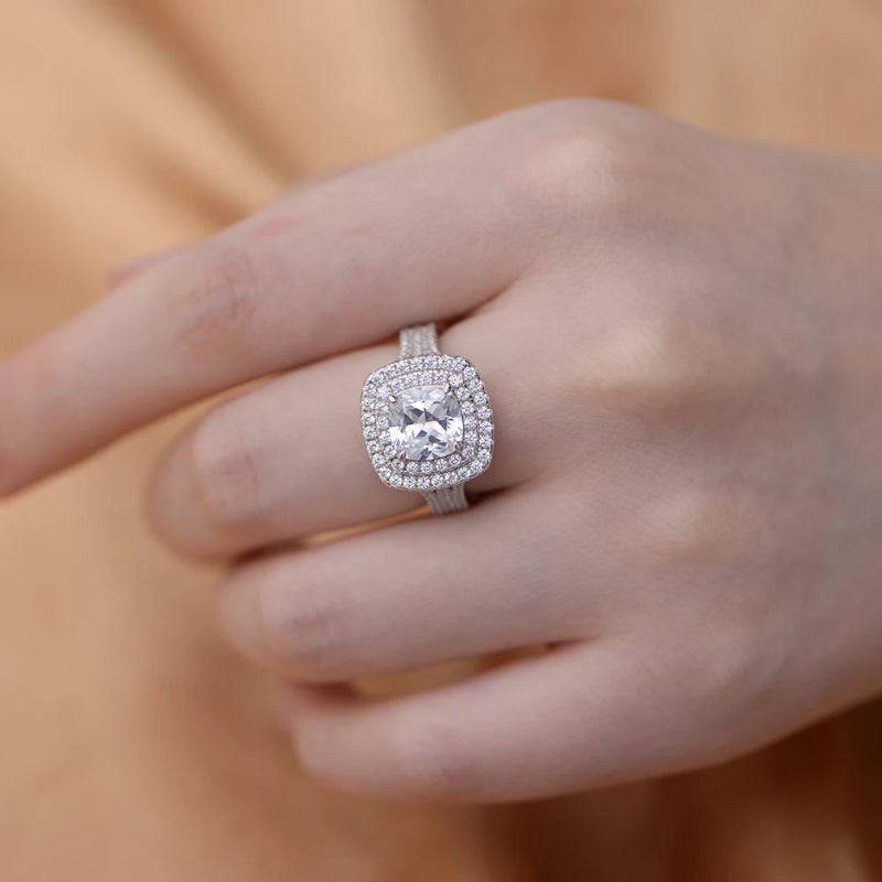 Brilliant Double Halo Ring

