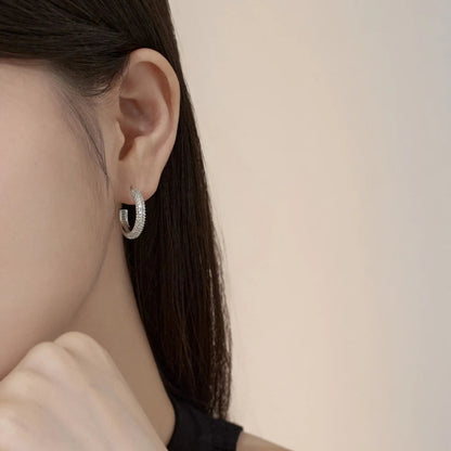 Luxurious Golden Baguette Studs