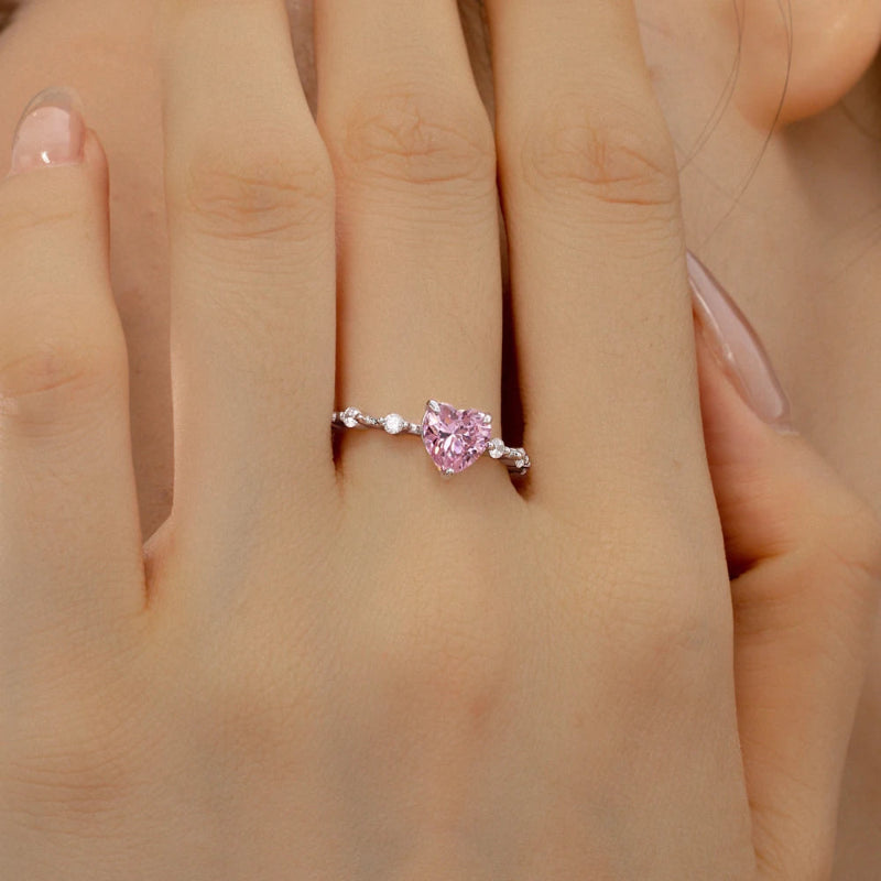 Classic Heart Zirconia Ring