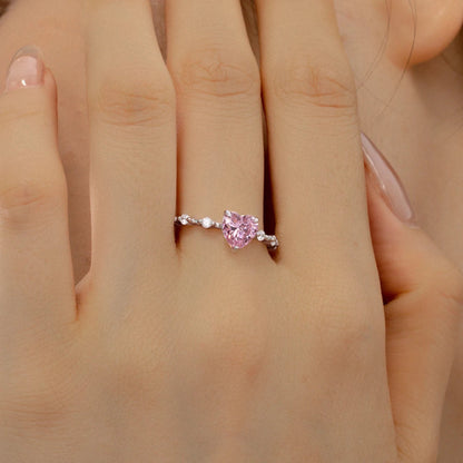 Classic Heart Zirconia Ring
