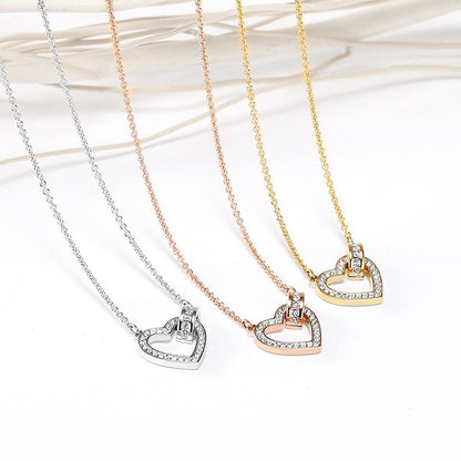 heart necklace silver cheap