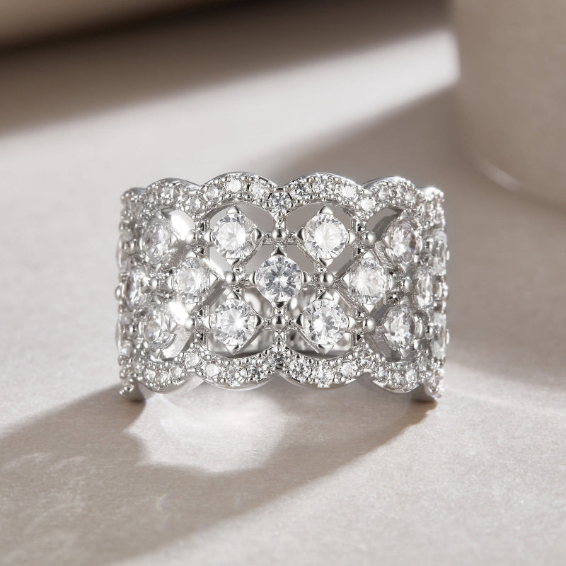 Vintage Style Moissanite S925 Silver Ring

