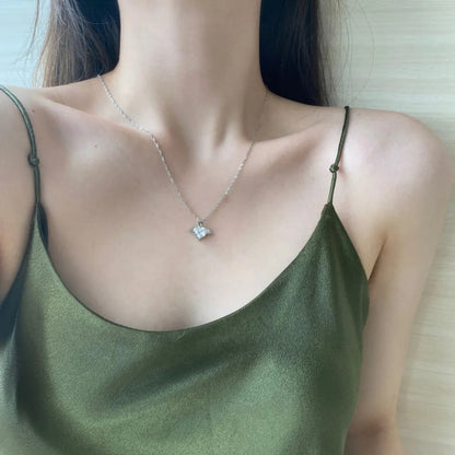 Pave Set Heart Outline Necklace

