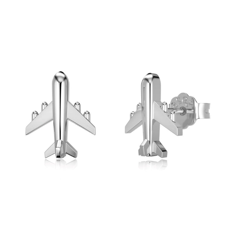 Sky Bound Gold Plane Studs

