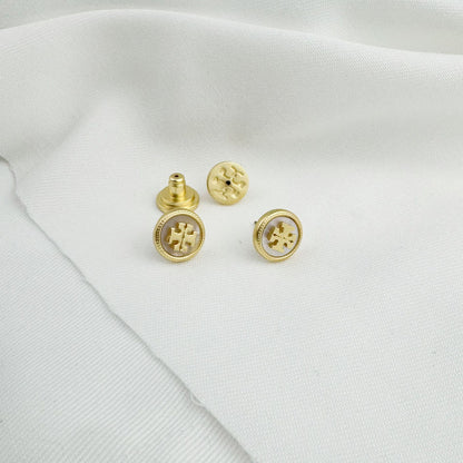 Mother-of-Pearl Tory Burch Studs

