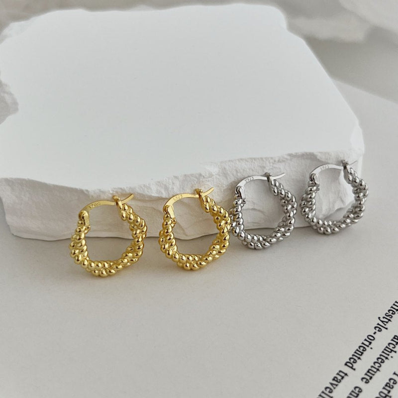 Twisted Rope Hoop Earrings

