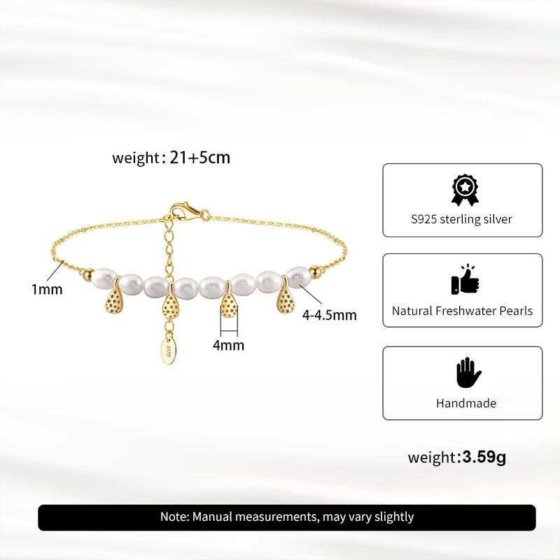 Elegant Pearl Dangle Bracelet

