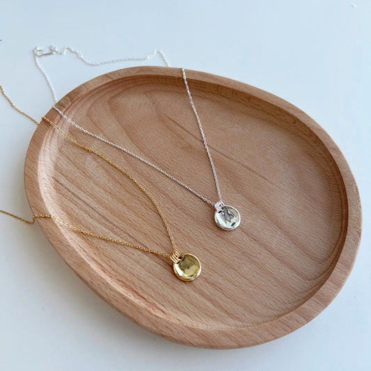 Polished Disc Charm Necklace

