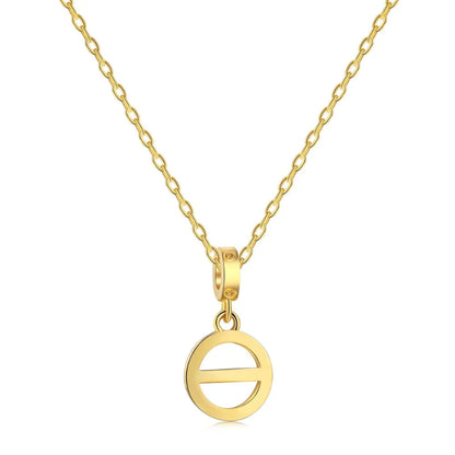Minimalist Bar-Through-Circle Necklace

