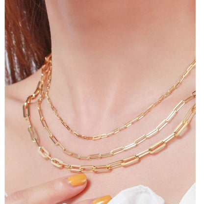 paperclip necklace silver