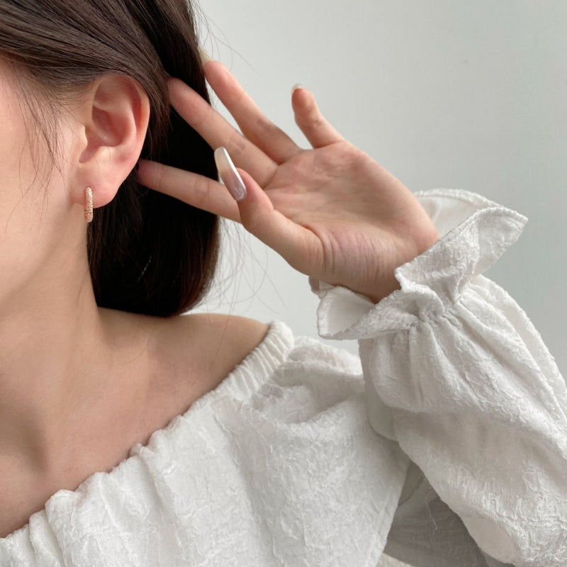 Geometric Textured Earrings

