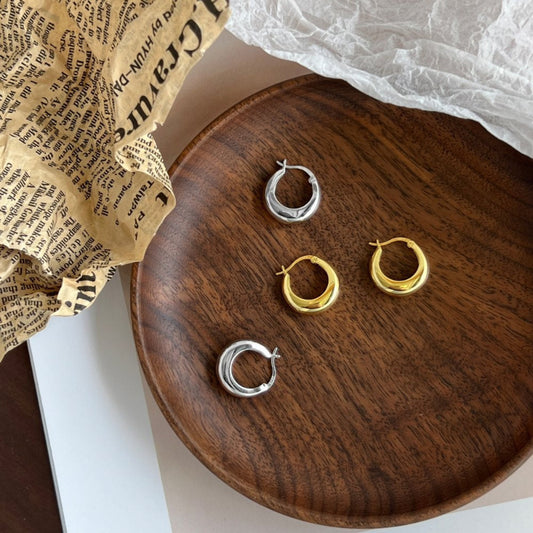 Chunky Gold Huggie Hoops

