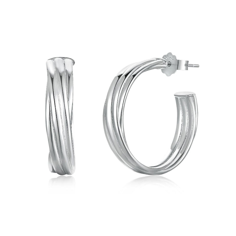 Braided Gold Hoop Earrings

