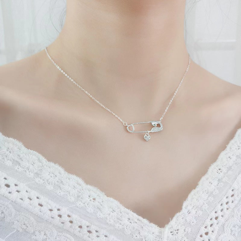 safety pin necklace for women