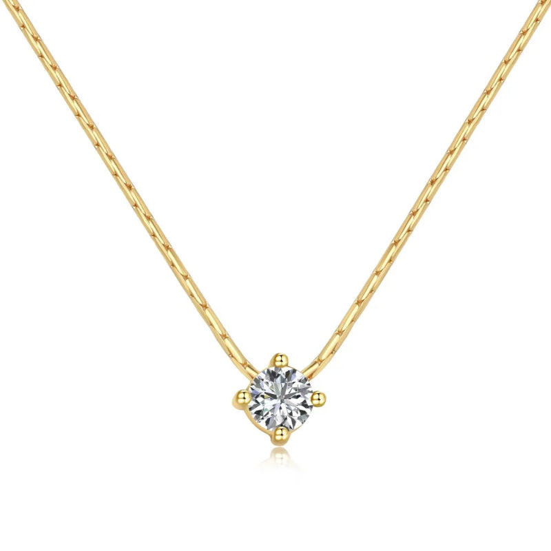 Classic Gold Solitaire Pendant

