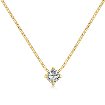 Classic Gold Solitaire Pendant


