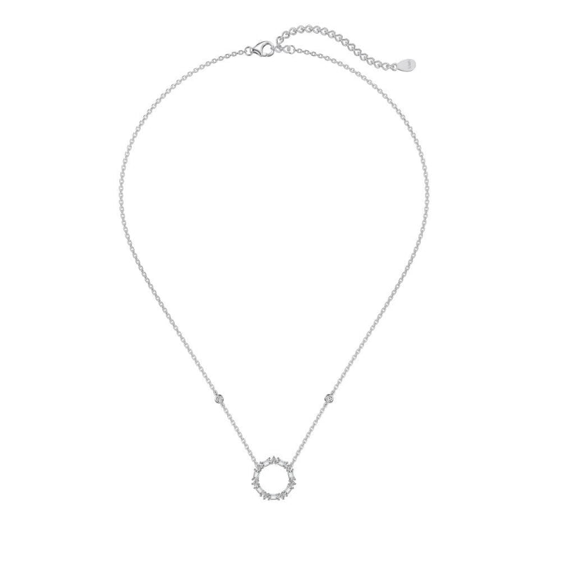 Eye-catching Zirconia Color Wheel Necklace


