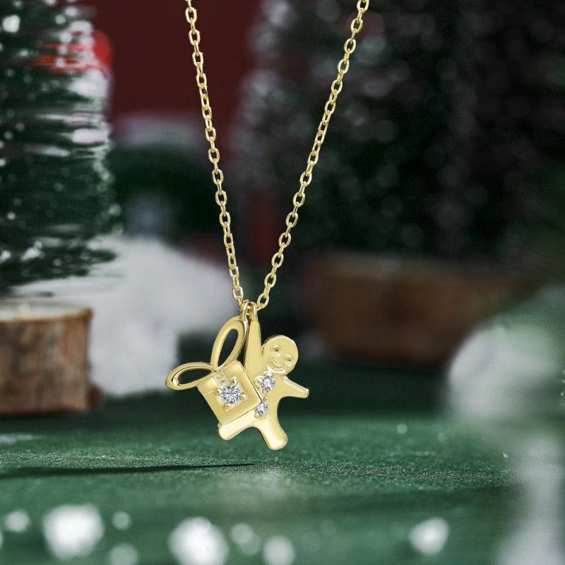 Crystal Gingerbread Man Pendant

