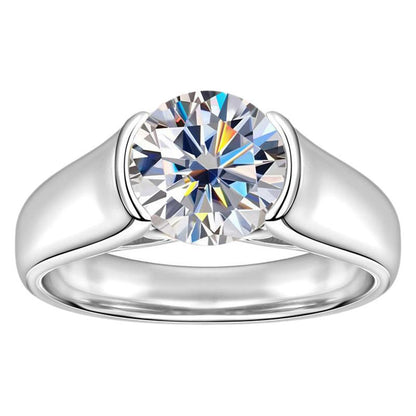 Gold Moissanite Engagement Ring