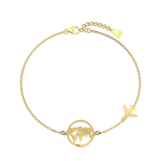 Traveler's Globe Charm Bracelet

