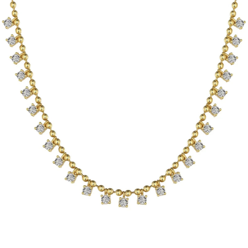 Sparkling Dangle Chain Necklace

