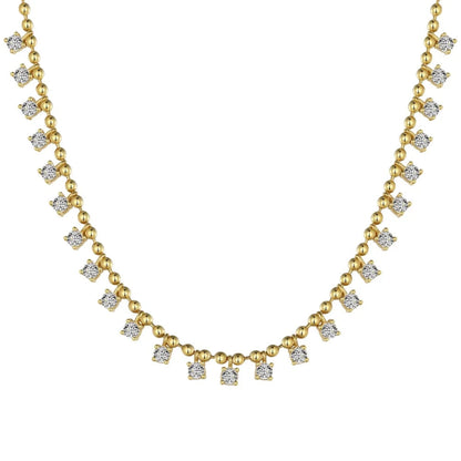 Sparkling Dangle Chain Necklace

