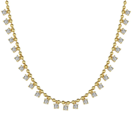 Sparkling Dangle Chain Necklace

