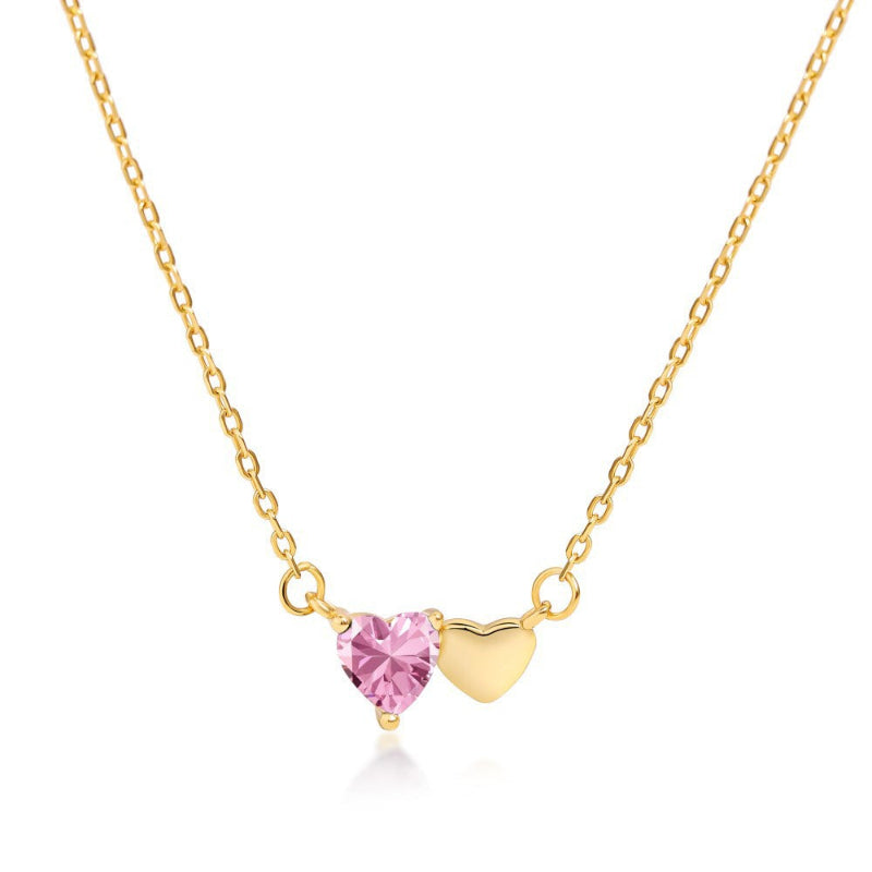 Sweetheart Pair Gold Necklace

